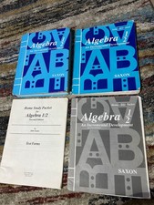 Saxon Algebra 1/2 Textbook, Solutions Manual,...