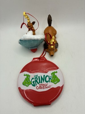 3 How The Grinch Stole Christmas Ornament Vintage Wendy's Kids Meal Toys