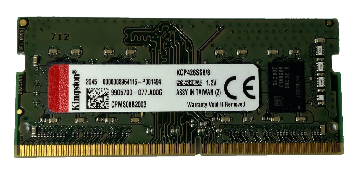 Kingston DDR4 SDRAM 8 GB Capacity per Module Memory (RAM) for sale