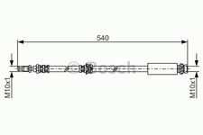2x BOSCH Bremsschlauch Bremsleitung Vorne Set für Ford Fusion JU 1.25 1.4 1.6   