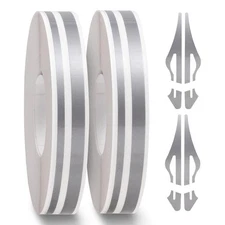 Spurtar Car Pinstripe Tape 2 Rolls Gray Fine Line Automotive Decal