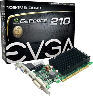 EVGA Nvidia GeForce 210 512MB DDR3 VGA DVI HDMI PCI-E Video Card