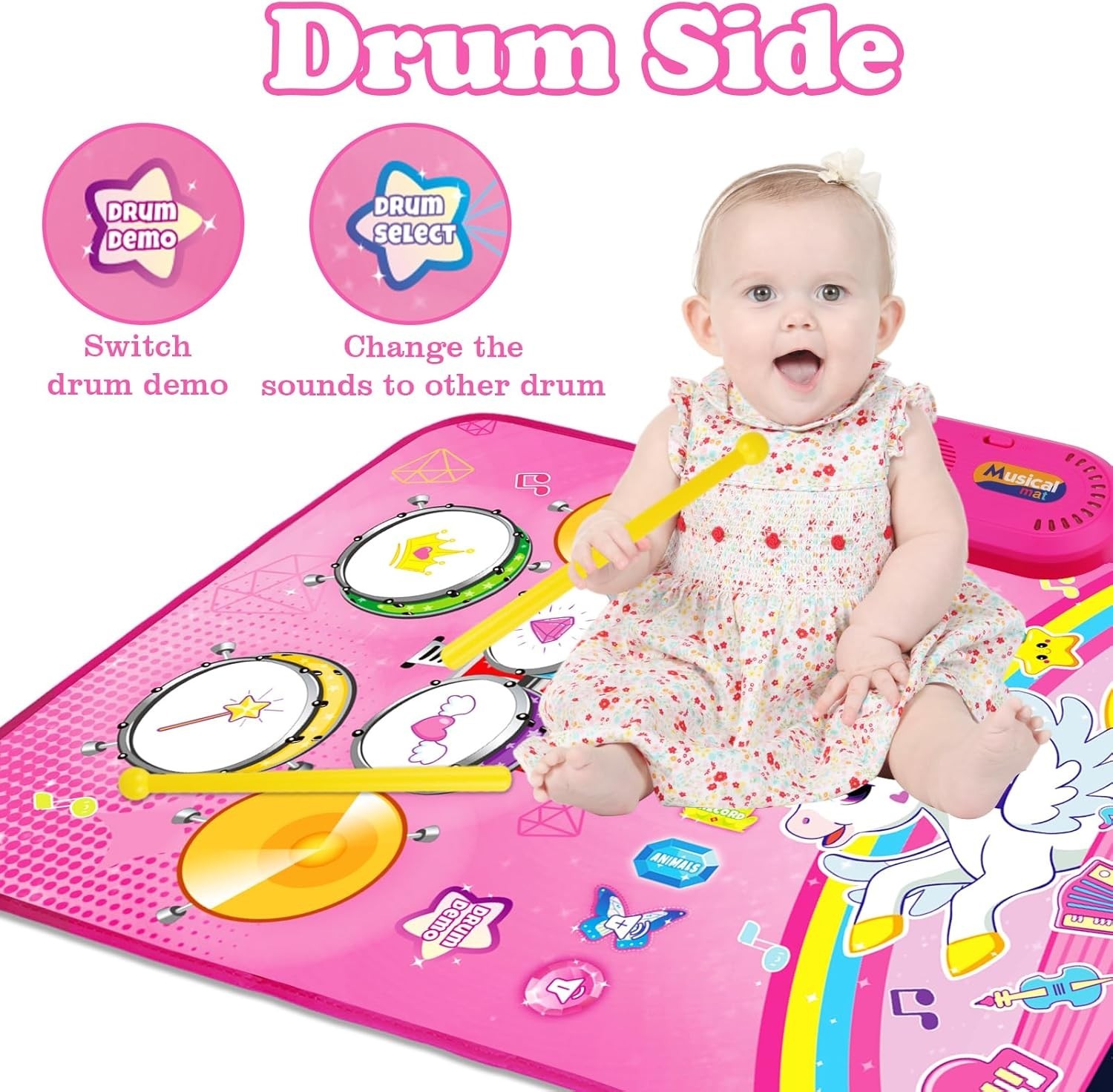 Toys for 1 Year Old Girl Gifts: Baby Musical Mat Toddler Age 1-2 - 3 in...