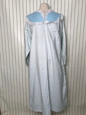 Vintage Dreamaway Women's Nightgown Ruffle Trim Light Blue Size L