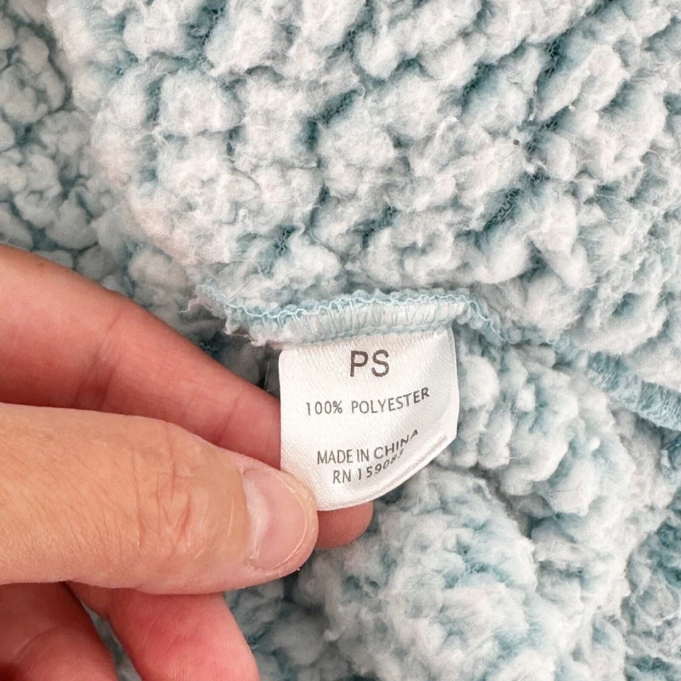 Suéter Pullover Jason Maxwell Mujer Felpa Sherpa Cremallera PS Azul Claro Vellón Suave Foto 4 de 4
