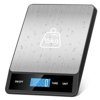 Zivacate 15Kg Digitale KüChenwaage 1G PräZision LCD Edelstahl 6