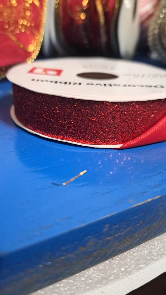 Christmas Ribbon with Wired Edge - Image 4 of 4