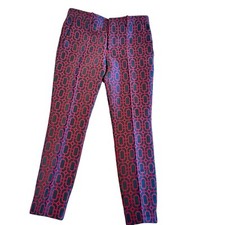 Gucci Pants Size 38 AU/UK 8 US 4 Red Black Geometric Tailored Wool Y2K Formal