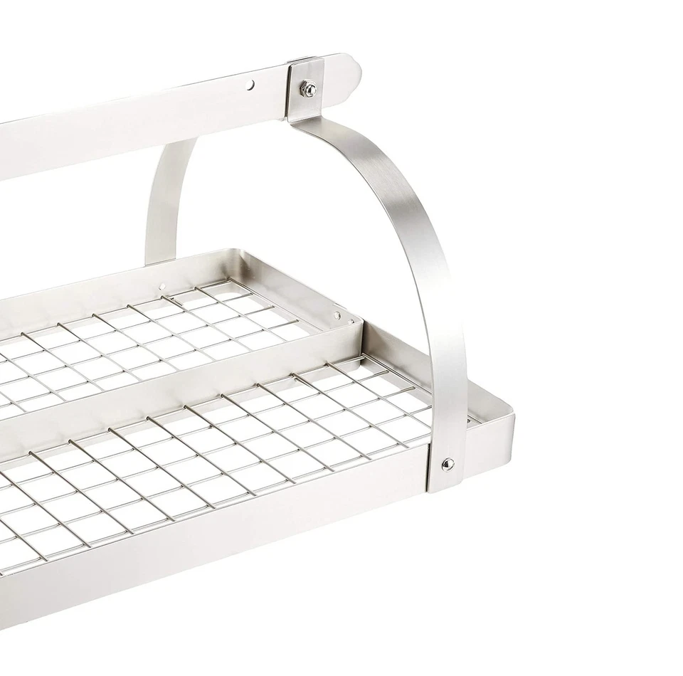 Estante para maceta colgante rectangular con rejilla y 24 ganchos Foto 2 de 3