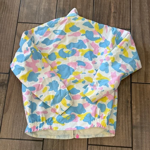 Bape Bathing Ape Cotton Candy Camo Reversable Jacket Size Tall 100% Nylon image 16