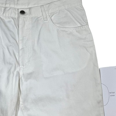 Loro Piana WHITE Men's 38 x 31 Denim JEANS Linen Cotton PANTS 5