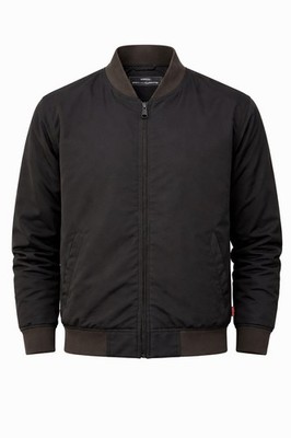 Levi Strauss Mens Black Bomber Jacket Full Zip Casual Lightweight Size Medium M