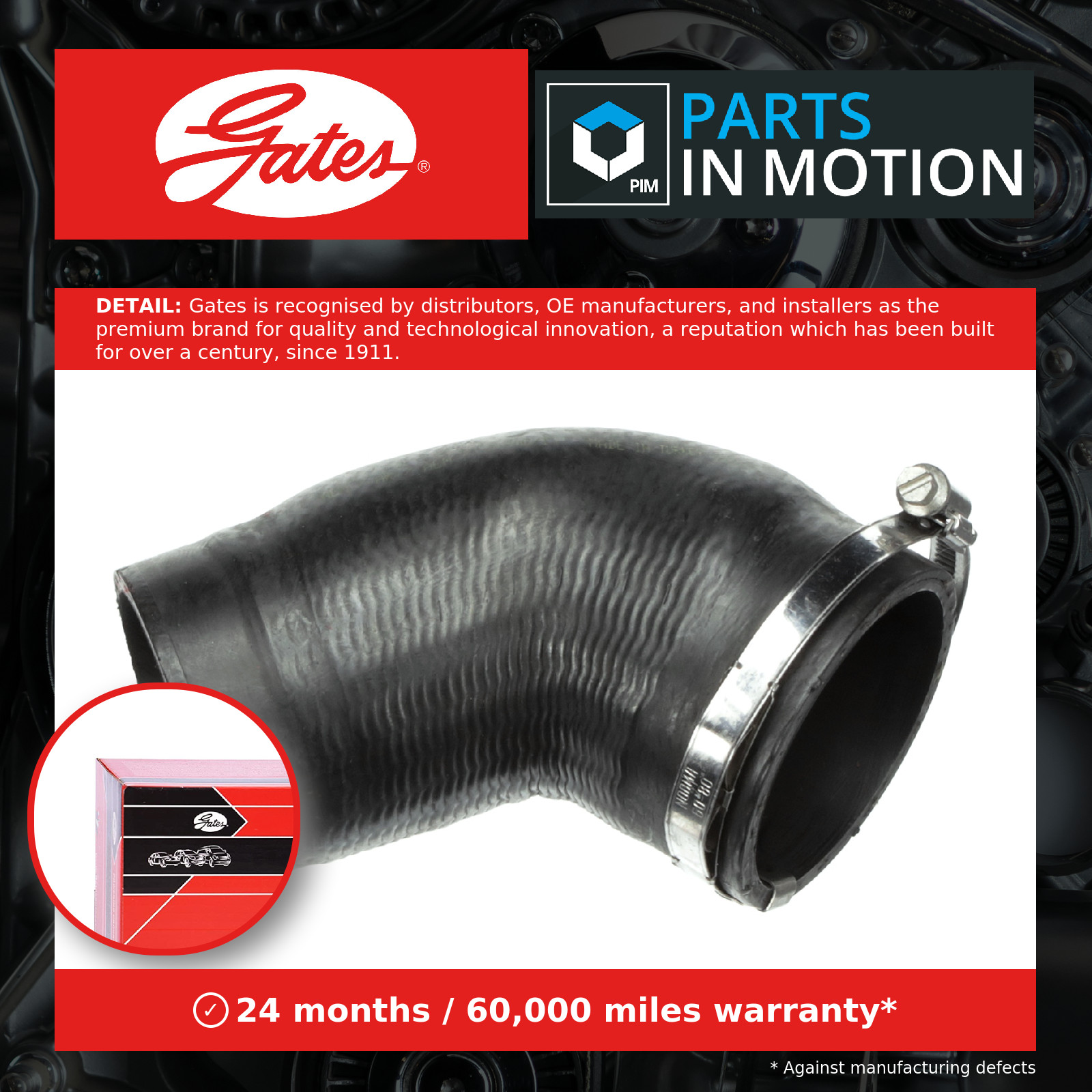 Turbo Hose fits VW JETTA Mk3, Mk4 2.0 05 to 14 Charger Gates 1K0145838AE Quality - Image 8