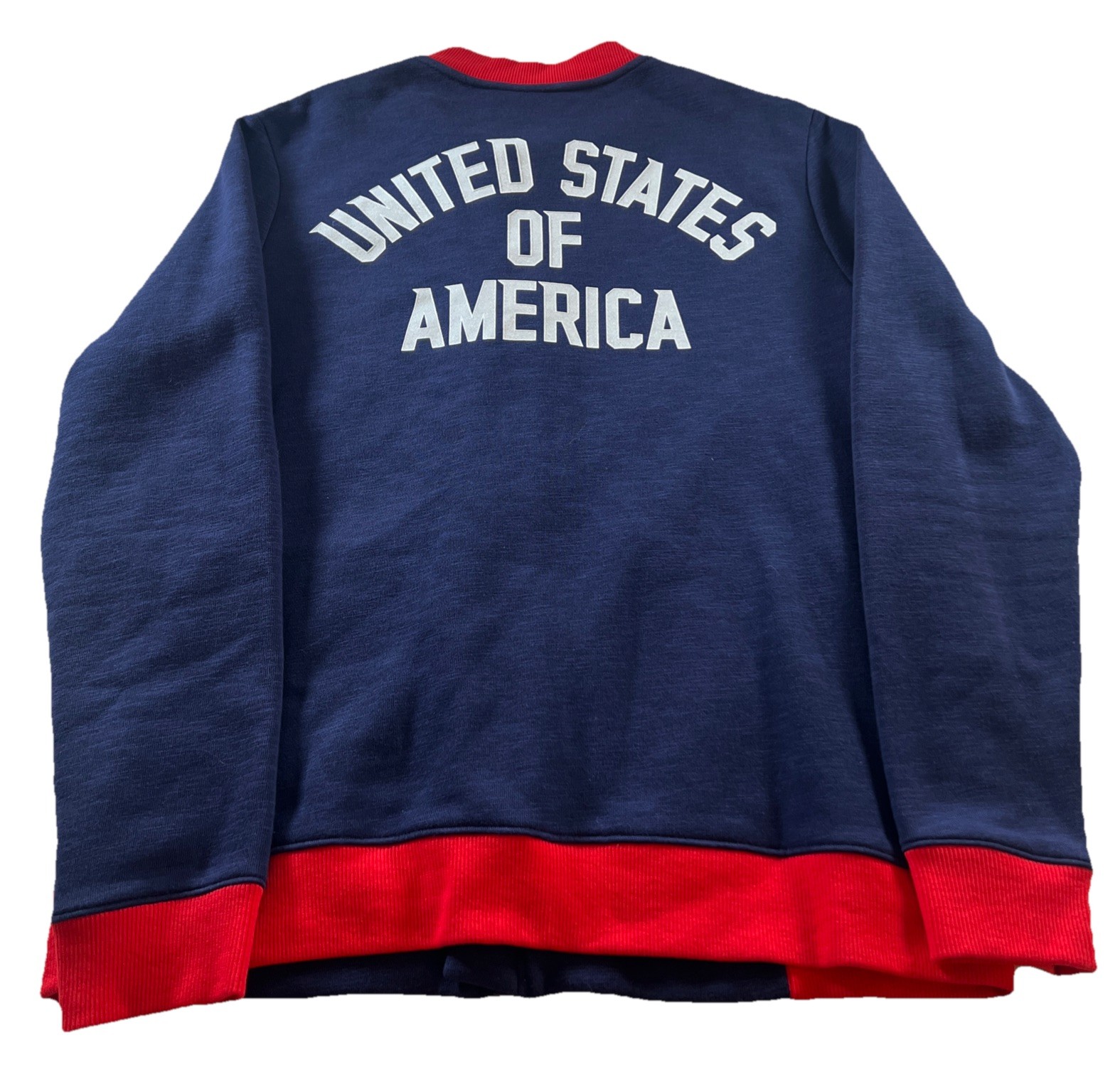 Under Armour ColdGear Fitted Team USA Bomber Jacket Blue Full Zip Large 1316245