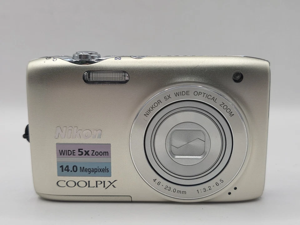 Nikon Coolpix S3100 14.0MP Digital Camera Gold - ✅️ Tested Full Kit - Fast Post - Image 3 of 4