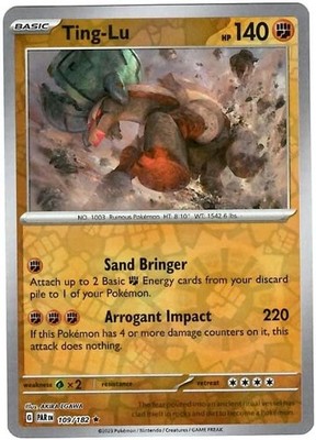 Pokemon - Ting-Lu - 109/182 - Reverse Holo Rare - Paradox Rift - NM/M - NEW