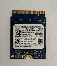 KIOXIA 512GB NVMe M.2 2230 PCIe Gen3x4 SSD KBG40ZNS512G Dell 08C3CP - 82% HEALTH