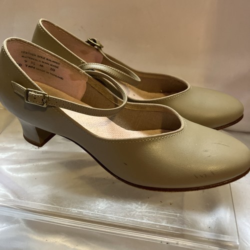 Capezio Character/Tap Shoes Dance Tan 550 Jr Footlight Size 9.5M Excellent