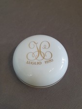 Richard Ginori Scatolina Porcellana 1970  Portapillole Bomboniere Filo D'oro 