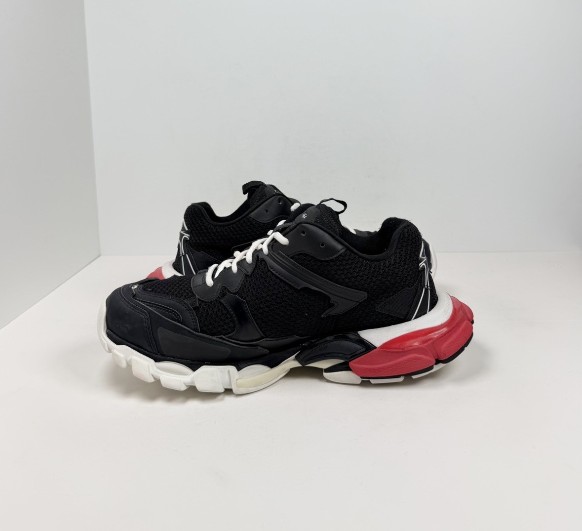 Size 43EU/10US - Balenciaga Track.3 Distressed Black/Red Trainers❤️ RETAIL $1.2K thumbnail 5