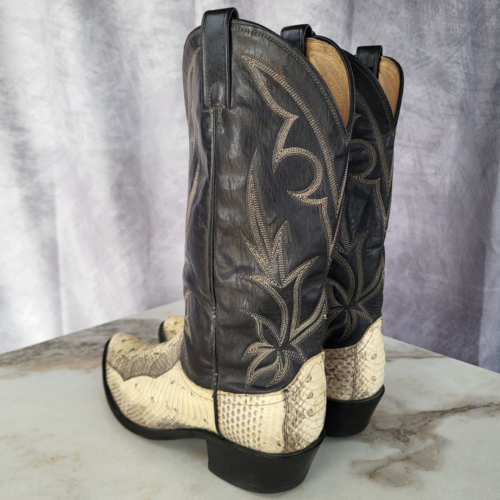 Dan Post USA Natural Spotted Python White Men's S… - image 9