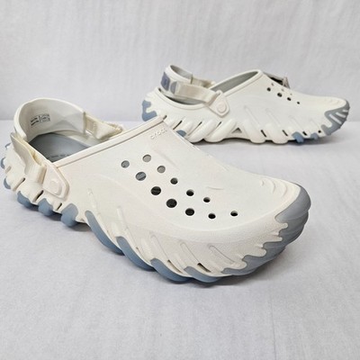 Crocs Echo Icey Ro Clog 211458-0WV Bone White Ice Blue Men's Size 13