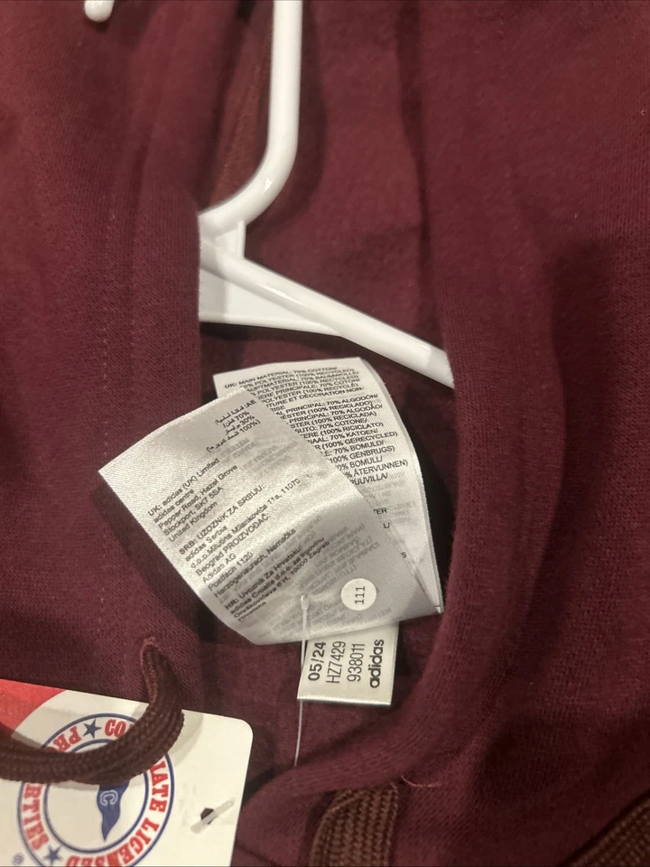 Adidas NCAA Arizona State Sun Devils Fleece Hoodie Sz L HZ7429 Men’s Outdoor - Image 4 of 4