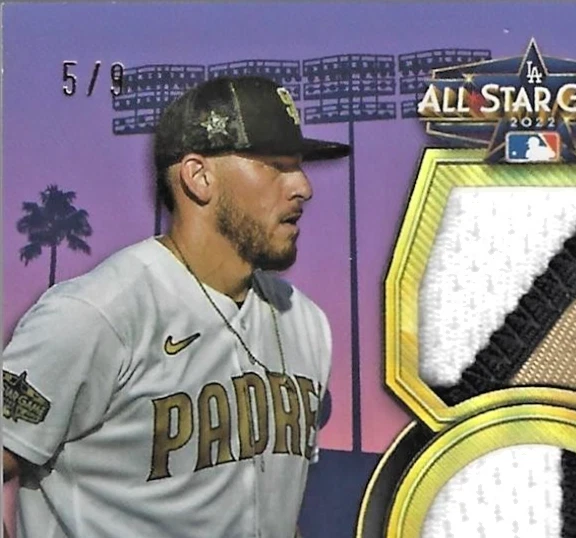 Joe Musgrove 2024 Topps Triple Treads All Star Patches Triple Patch 5/9 💲 - Image 2 of 3