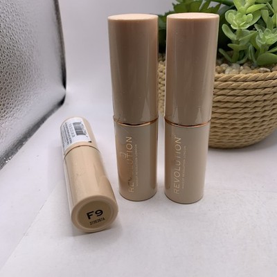 3 Pack Revolution Makeup Fast Base Stick Foundation F9