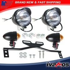 ✅Overtaking Driving Spot Fog Lights with Turn Signals fit for Black Motorcycle
