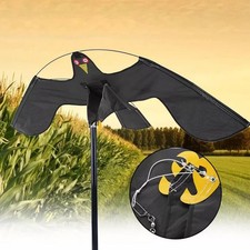 Flying Hawk Kite Garden Bird Repeller Scarer Extendable With 4M Telescopic Poles