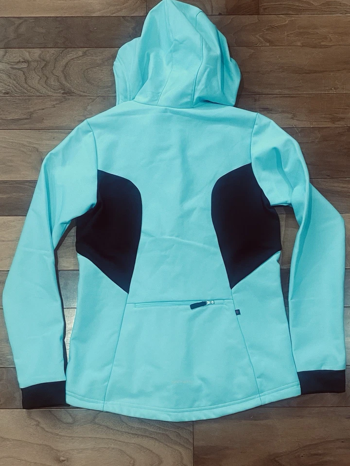 Chaqueta de ciclismo Louis Garneau para mujer talla M azul glaciar con capucha mangas con cremallera nueva con etiquetas Foto 2 de 4