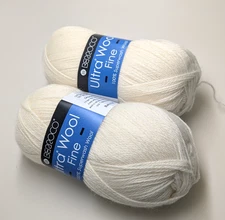 2 Balls Berroco Ultra Wool Fine 100% Superwash Merino 100gm/400 yd 5301 Cream DS