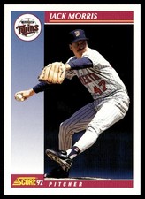 1992 Score Jack Morris Minnesota Twins #652