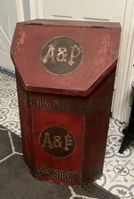 Red Wood "A&P" Store Advertising Tea / Coffee Bin