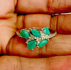 HSN Colleen Lopez Sterling Silver Sakota Emerald & White Zircon Ring Size 6 — photo 5