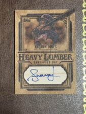 Andruw Jones 2025 Topps Heavy Lumber Auto Game Used Bat Wood Card HLAR-AJ