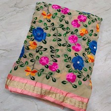 Classic Traditional Punjabi Phulkari Hand Embroidered Bridal Wear Indian Dupatta