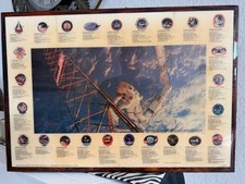 Space shuttle memorabilia shuttle launches large placard