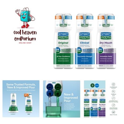 Zinc Activated Mouthwash Bundle   3 x 16 fl oz Mint, Alcohol & Sugar-Free