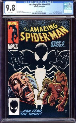 AMAZING SPIDER-MAN #255 CGC 9.8 WHITE PAGES // 1ST APPEARANCE OF THE BLACK FOX