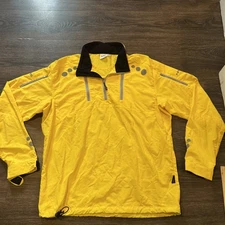 Medium NRS Yellow Gray Nylon Kayak/Rafting Pullover Water Res Jacket Outdoor