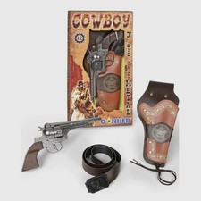 Metal Toy Cap Gun With Holster Cowboy Play set Doc Holliday Style 12 Shot. New 