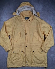 Vintage Woolrich Jacket Mens Large Yellow Rain Chore Hooded Breathable Gorpcore
