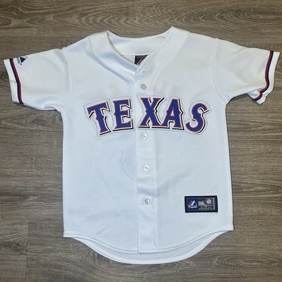 VTG Majestic Ian Kinsler Texas Rangers #5 Jersey Youth Small Made USA MLB White