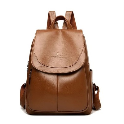 Anti-theft Soft Leather Backpack Women Vintage Shoulder Bag Ladies High Capacity
