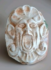 Frammento ceramico a rilievo Sileno Urlante Sicilia XVII° secolo Cm. 15