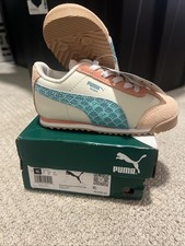 Puma Roma Kids Infants Nouvelle 9C 392752 01 Pink Blue Ivory Teal