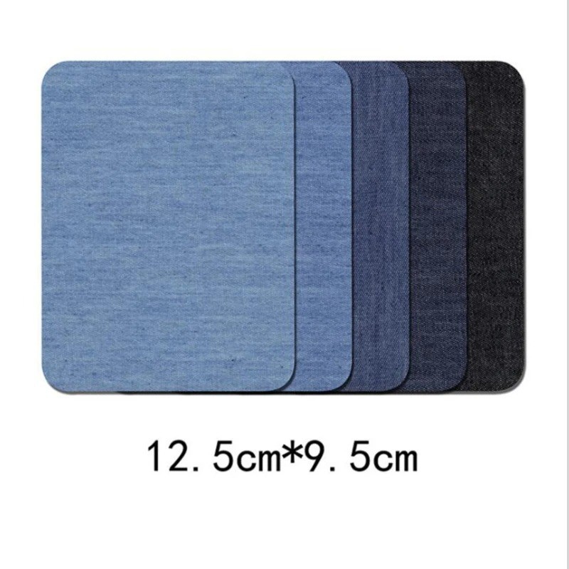 5 Colors DIY Iron on Denim Fabric Patches for Clothing Jeans Repair Kit ...