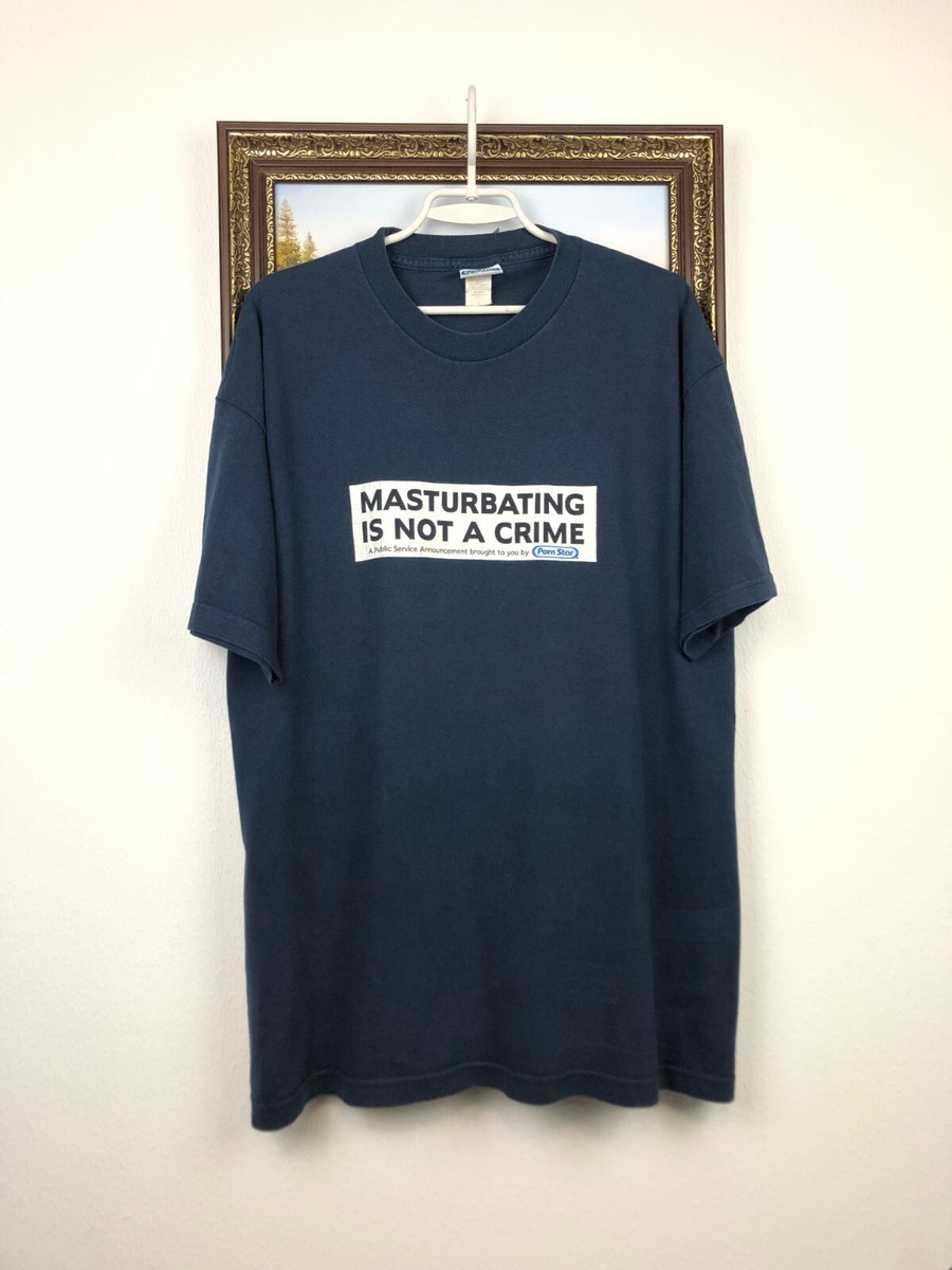 Vintage 90's Porn Star Shirt Over Print Not A Crime Tee Mens